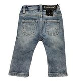 Daniele Alessandrini Jeans Tinta Unita Cn Strappi Blu per Neonato