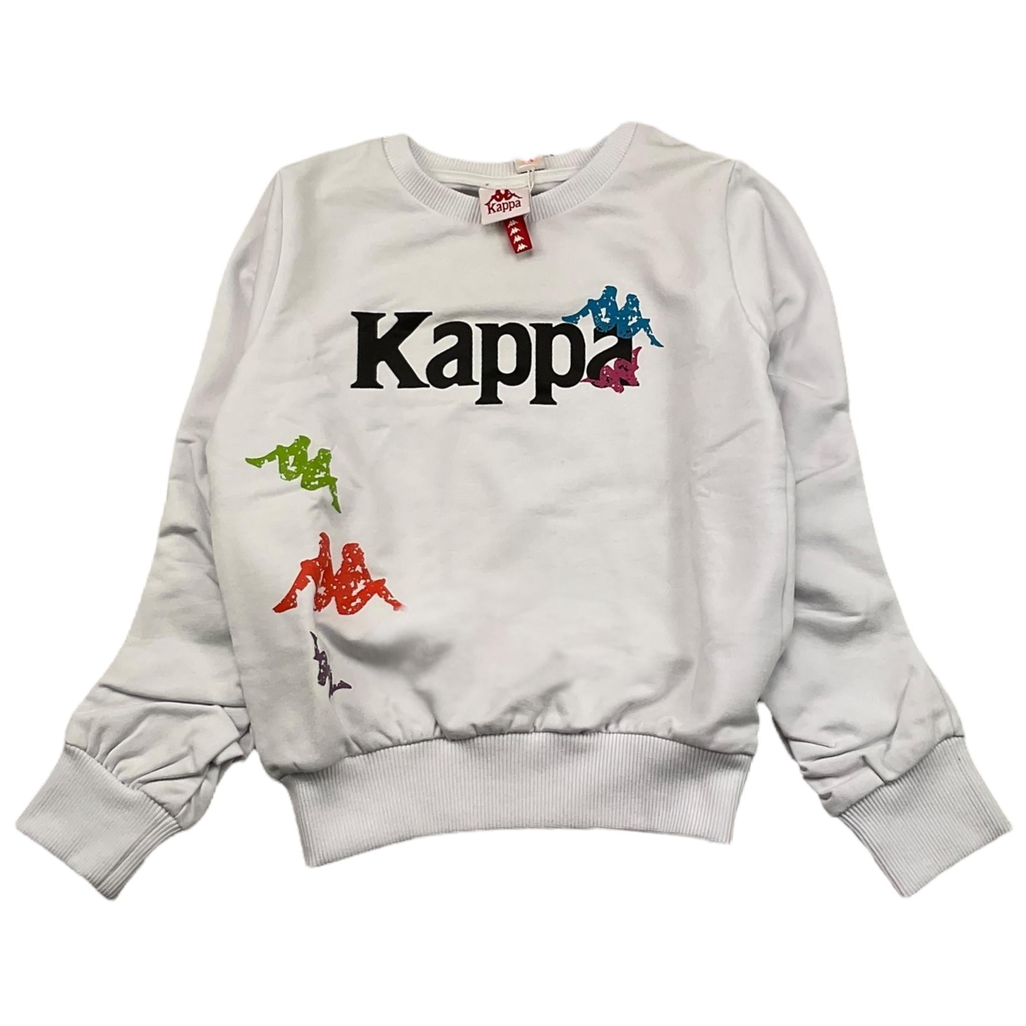 KAPPA felpa chiusa girocollo con stampa logo Bianco per Bambina 3741F0129 BIANCO KAPPA 