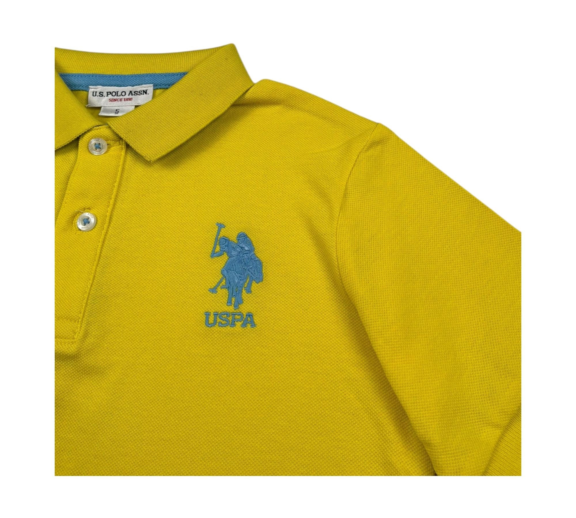 U.S. Polo Assn Polo Mezza Manica Tinta Unita con Logo per Bambino US41597 GIALLO U.S. POLO ASSN 