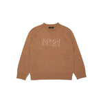 N°21 maglia tinta unita con logo Cammello per Bambino N21953 CAMMELLO N°21 