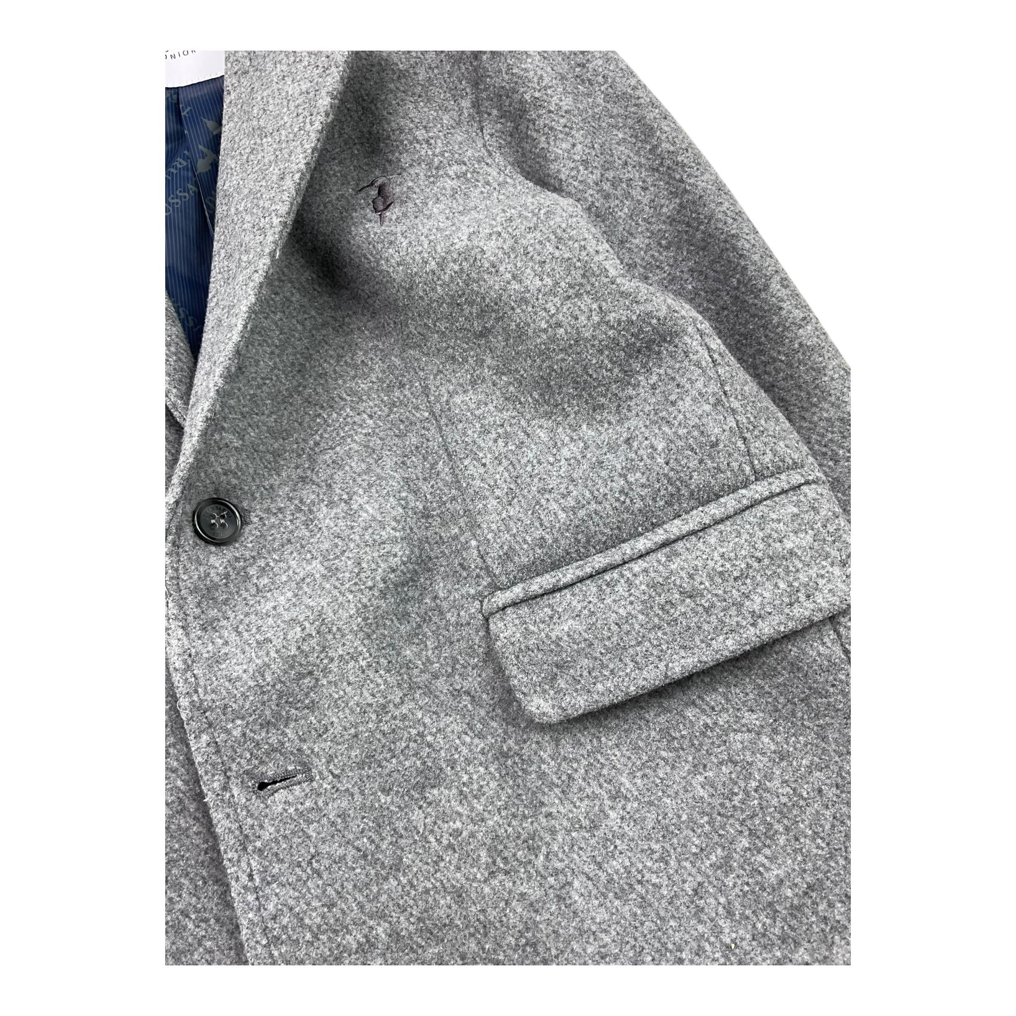 TRUSSARDI cappotto tinta unita con bottoni Grigio per Bambino TBA25123CP GRIGIO TRUSSARDI 