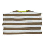 Dou Dou T-Shirt Girocollo Bicolore con Fantasia A Righe per Bambina DW8A21XX PANNA/BEIGE DOU DOU 