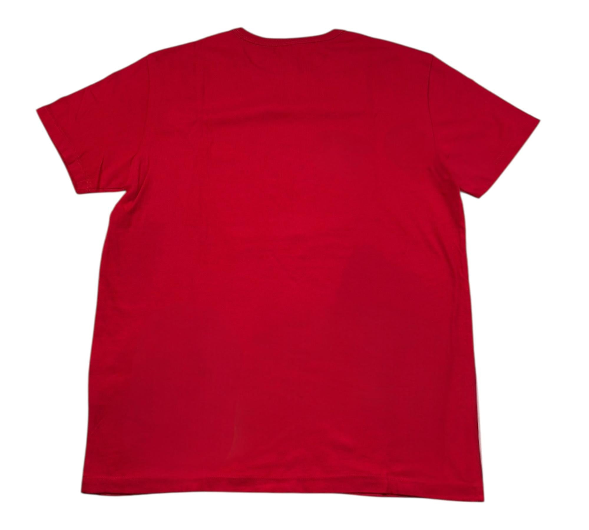 Sun68 T-Shirt Girocollo Tinta Unita con Stampa per Bambino T32305J ROSSO SUN68 