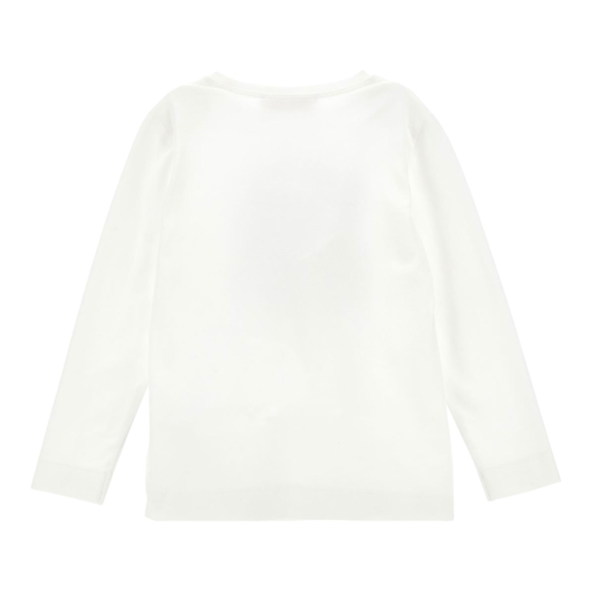 Monnalisa Shirt Girocollo Tinta Unita con Stampa per Neonata 19D612 BIANCO MONNALISA 