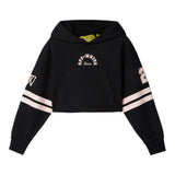 Off-White Felpa Tinta Unita con Cappuccio E Stampa per Bambina OGBB009S24 NERO OFF-WHITE 