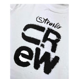 SARABANDA shirt girocollo tinta unita con stampa in contrasto Bianco per Bambino A403 BIANCO SARABANDA 