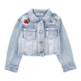 Monnalisa Giubbino In Denim con Stampa per Neonata 19E103 AZZURRO MONNALISA 