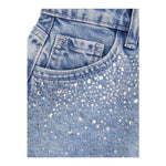 Guess Short In Denim Tinta Unita con Brillantini per Bambina J5GD42D45E0 AZZURRO GUESS 