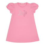 Liu Jo Abito Tinta Unita con Brillantini per Bambina KA5037XXX ROSA LIU JO 