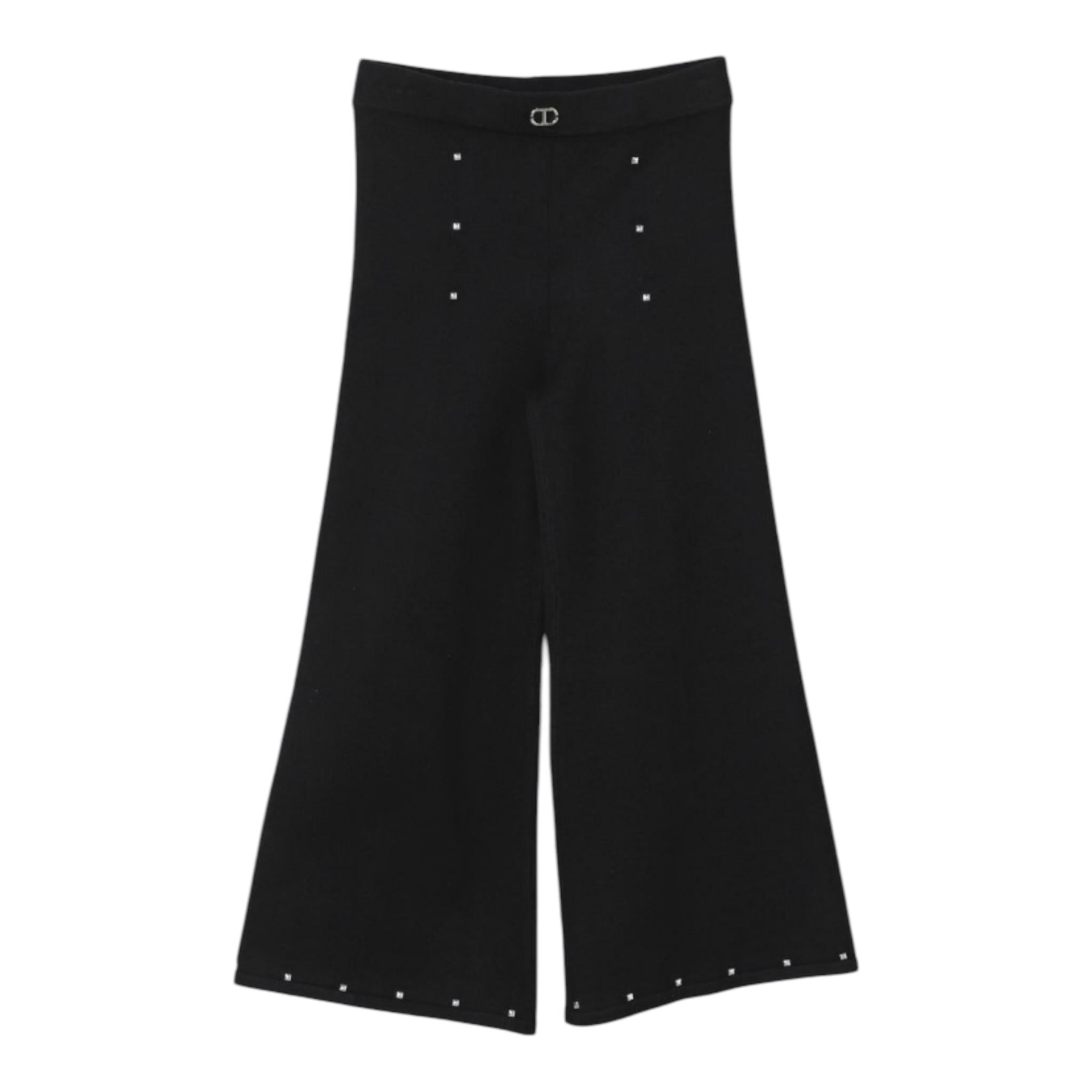 MOSCHINO pantalone tinta unita modello zampa Nero per Bambina 242GJ3183 NERO MOSCHINO 