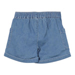 Moschino Short In Denim Tinta Unita con Stampa per Neonata MUQ019X BLU MOSCHINO 