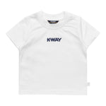 K-Way T-Shirt Girocollo Tinta Unita con Logo per Neonato K11613WXX BIANCO K-WAY 