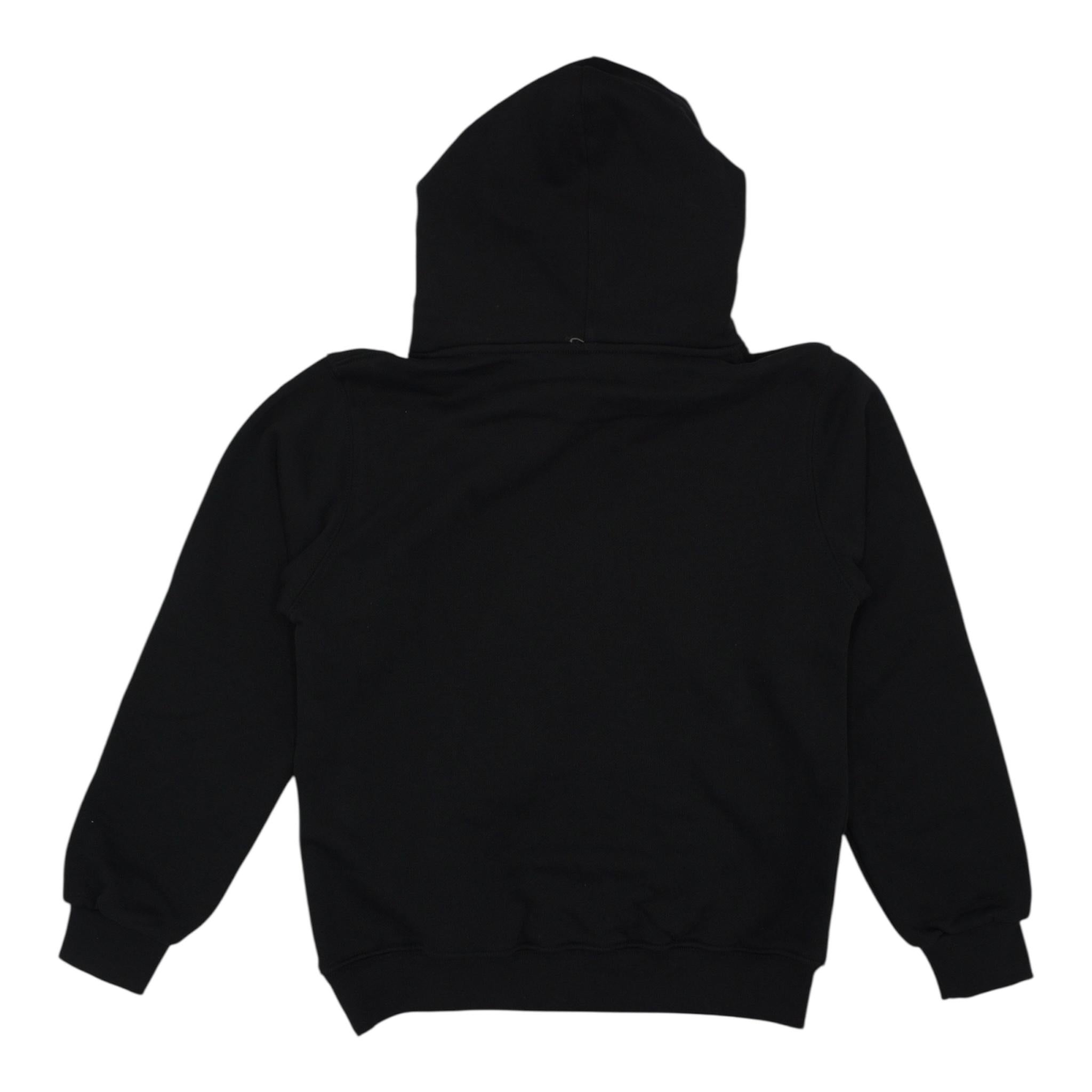 DISCLAIMER felpa tinta unita con cappuccio e stampa Nero per Bambino 24IDK58234 NERO DISCLAIMER 