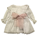 GRANLEI abito manica lunga tinta unita con cinturino in contrasto Bianco per Neonata 224106 BIANCO GRANLEI 