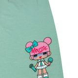 Mousse Leggins Tinta Unita con Stampa per Bambina DOLLMINT VERDE ACQUA MOUSSE 