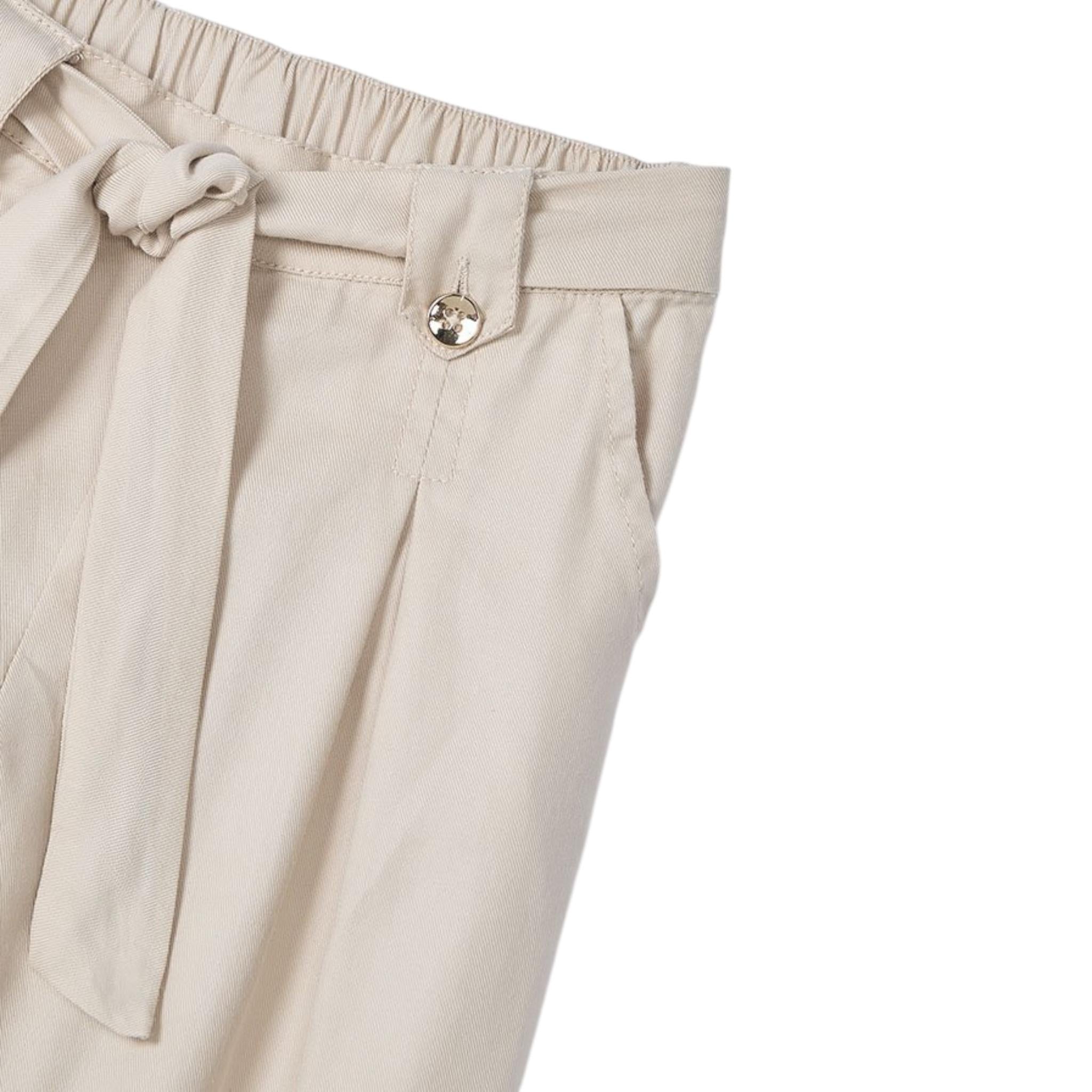 Mayoral Pantalone Tinta Unita con Elastico In Vita per Bambina 3556 BEIGE MAYORAL 