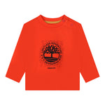 TIMBERLAND shirt tinta unita girocollo cn logo Arancione per Neonato T60251 ARANCIONE TIMBERLAND 