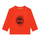 TIMBERLAND shirt tinta unita girocollo cn logo Arancione per Neonato T60251 ARANCIONE TIMBERLAND 