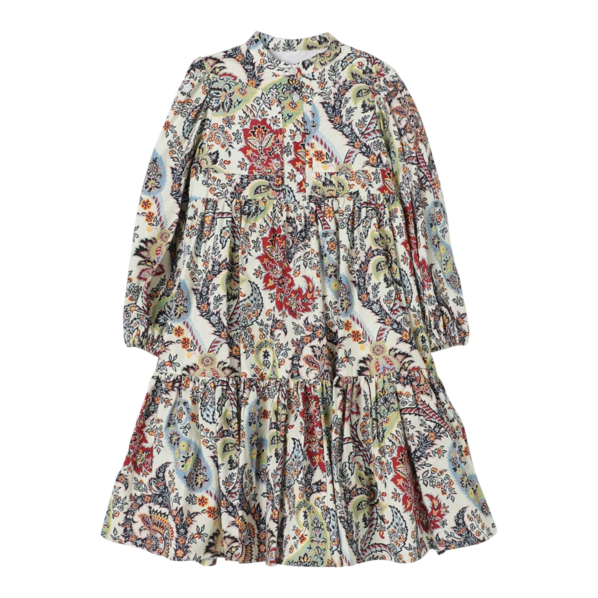ETRO abito tinta unita con fantasia Panna per Bambina GV1B20 PANNA ETRO 