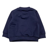 MOSCHINO felpa girocollo tinta unita con stampa Blu per Neonato MNF060 BLU MOSCHINO 