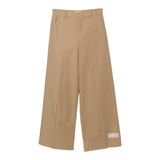 Elisabetta Franchi Pantalone Modello Palazzo Tinta Unita Beige Per Bambina