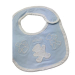 Le Bebe' Bavetta Tinta Unita con Stampa per Neonato LBB5296 AZZURRO LE BEBE' 