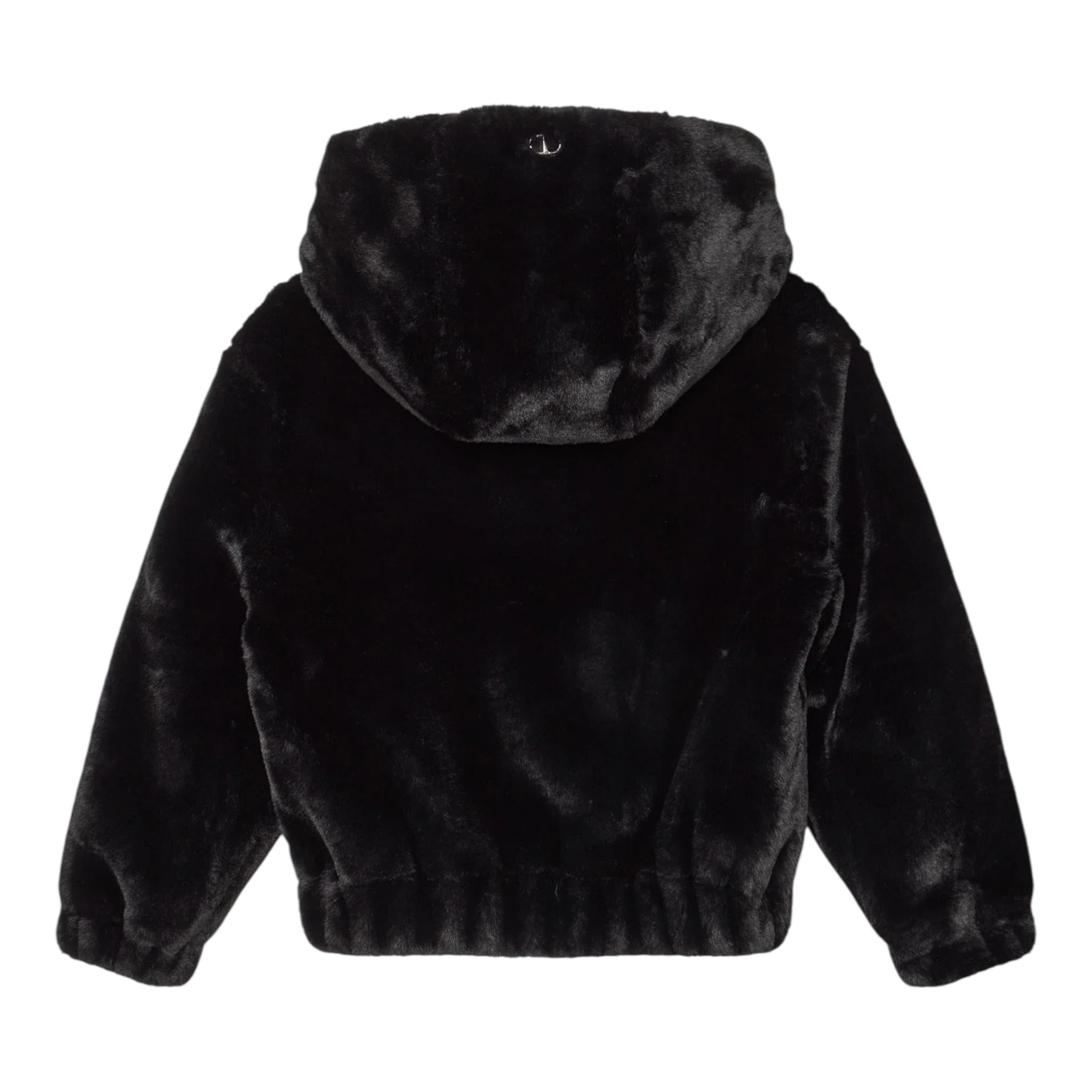 TWINSET pelliccia tinta unita con zip Nero per Bambina 242GJ2200 NERO TWINSET 