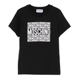 Moschino T-Shirt Girocollo Tinta Unita con Stampe per Bambino H6M04K NERO MOSCHINO 