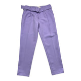Fun & Fun Pantalone Tinta Unita Con Cintura Lilla Per Bambina
