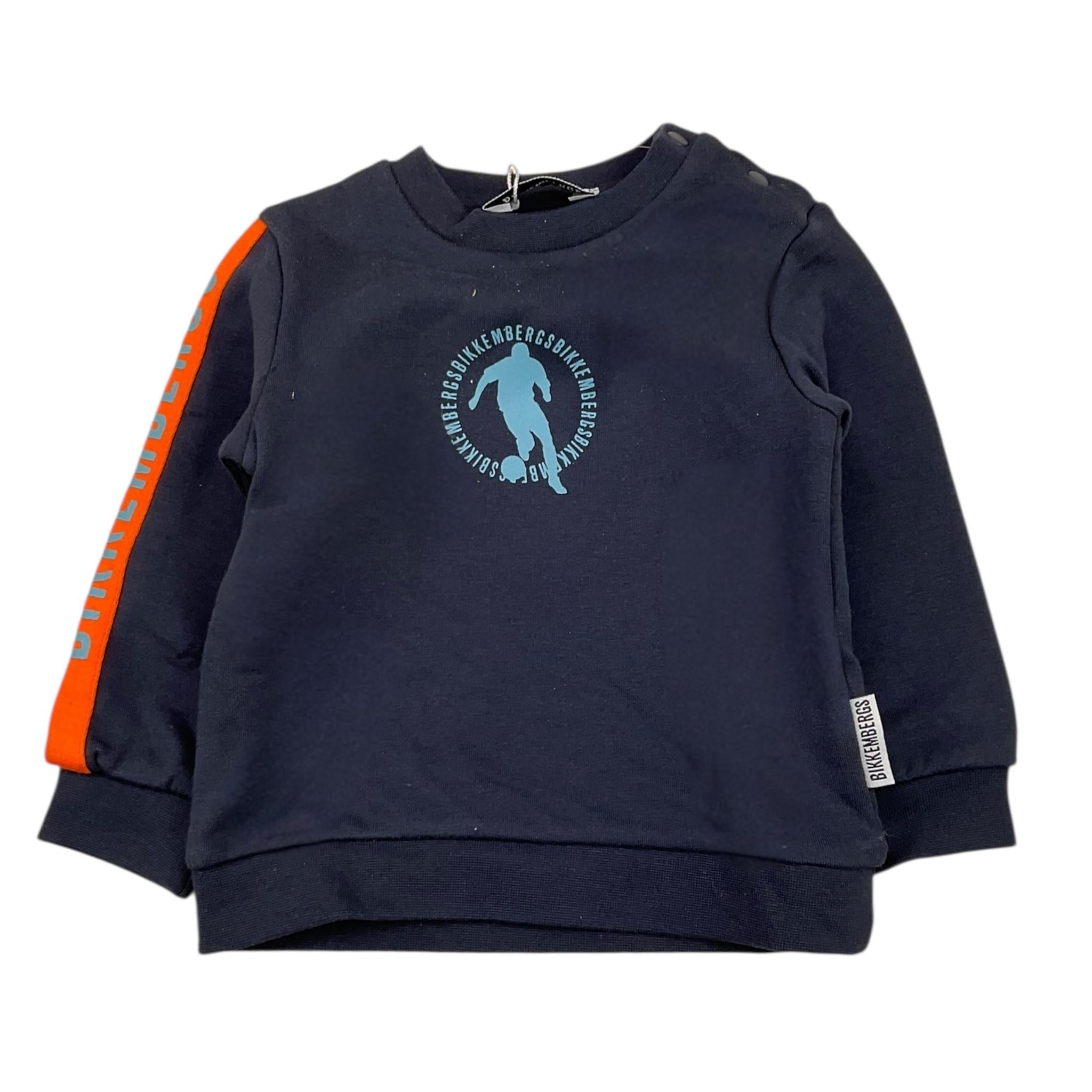 BiKKEMBERGS completo 2pz felpa-pantalone Blu per Neonato BK2046 BLU BiKKEMBERGS 