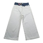 Vicolo Jeans Tinta Unita con Girovita Regolabile per Neonata 3145P00346N BIANCO VICOLO 