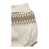 Wedoble Culotte Tinta Unita Con Ricami Bianco Per Neonato