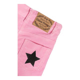 Chiara Ferragni Pantalone Tinta Unita Con Girovita Regolabile In Camoscio Rosa Per Bambina