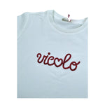Vicolo T-Shirt Girocollo Tinta Unita con Brillantini per Bambina 3146M00230 BIANCO VICOLO 