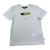 K-Way T-Shirt Girocollo Tinta Unita con Stampa per Bambino K1161XW BIANCO K-WAY 