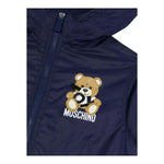 Moschino Giubbino Tinta Unita con Zip E Cappuccio per Bambino HMS04G BLU MOSCHINO 