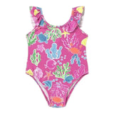 Mayoral Costume Intero Tinta Unita con Stampa per Neonata 17422 FUXIA MAYORAL 