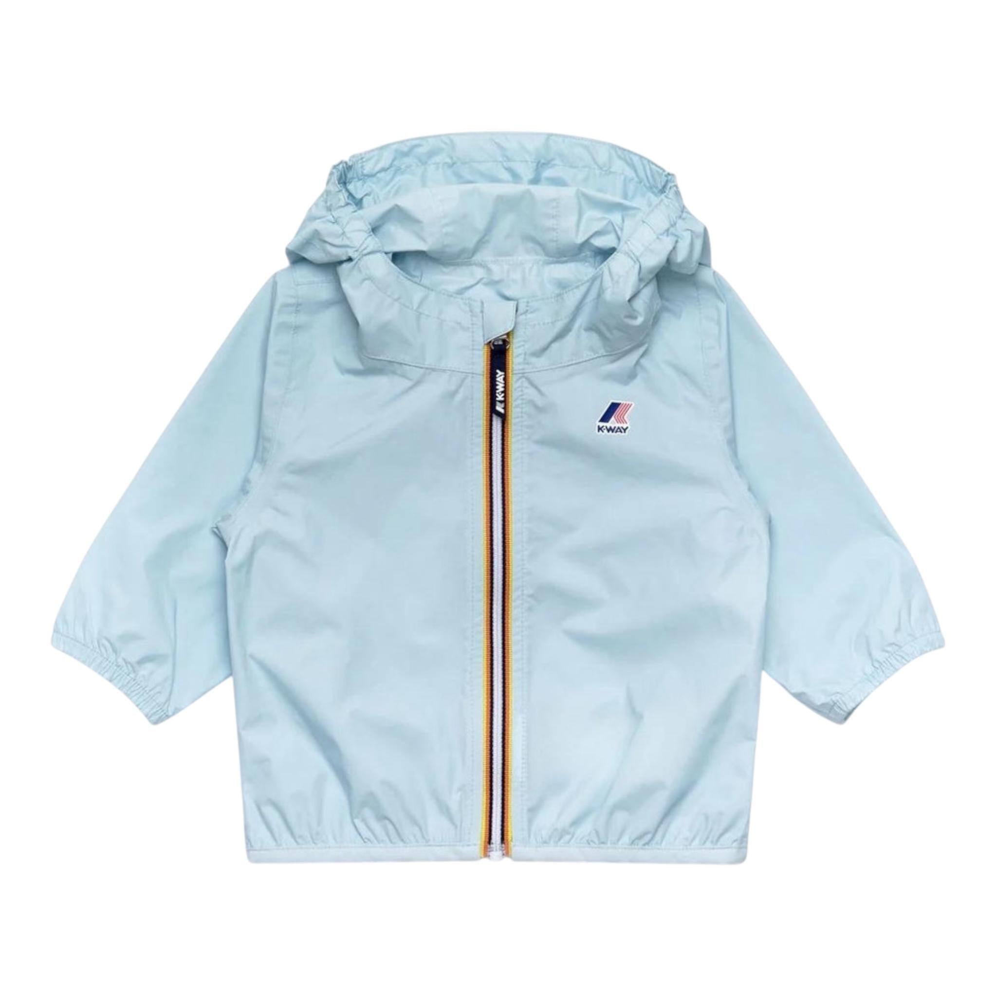 K-Way Giubbino Tinta Unita con Zip E Cappuccio per Neonato K2137XWXXXX AZZURRO K-WAY 