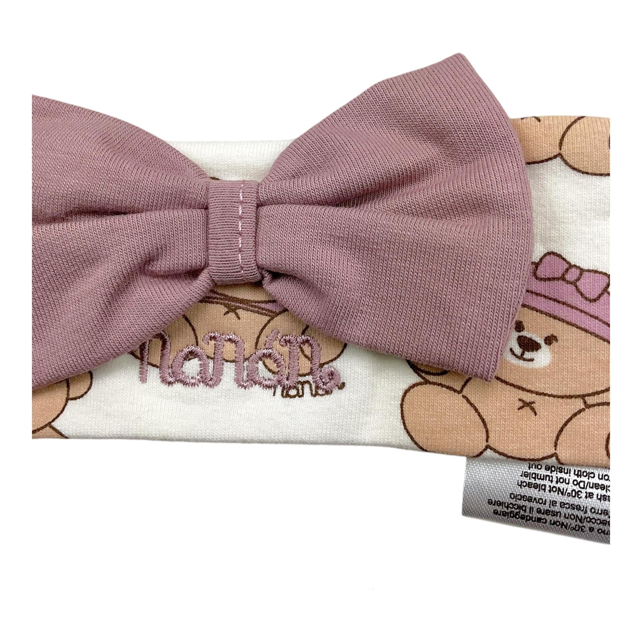 NANAN fascia tinta unita con stampa Bianco per Neonata I24159B BIANCO NANAN 