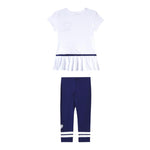 Monnalisa Completo 2 Pezzi T-Shirt-Leggins Bicolore per Bambina 19E500 BIANCO/BLU MONNALISA 