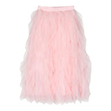 Twinset Gonna Tinta Unita con Tulle per Bambina 231GJ2Q8B ROSA TWINSET 