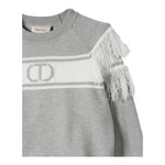 TWINSET maglia girocollo tinta unita con frange Grigio per Bambina 242GJ3163X GRIGIO TWINSET 