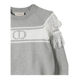 TWINSET maglia girocollo tinta unita con frange Grigio per Bambina 242GJ3163X GRIGIO TWINSET 