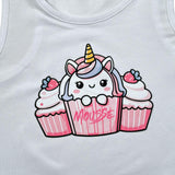 Mousse Canotta Tinta Unita con Stampa per Neonata UNILEOOO BIANCO MOUSSE 