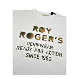 Roy Roger'S T-Shirt Girocollo Tinta Unita con Stampa per Bambino RB135 BIANCO ROY ROGER'S 