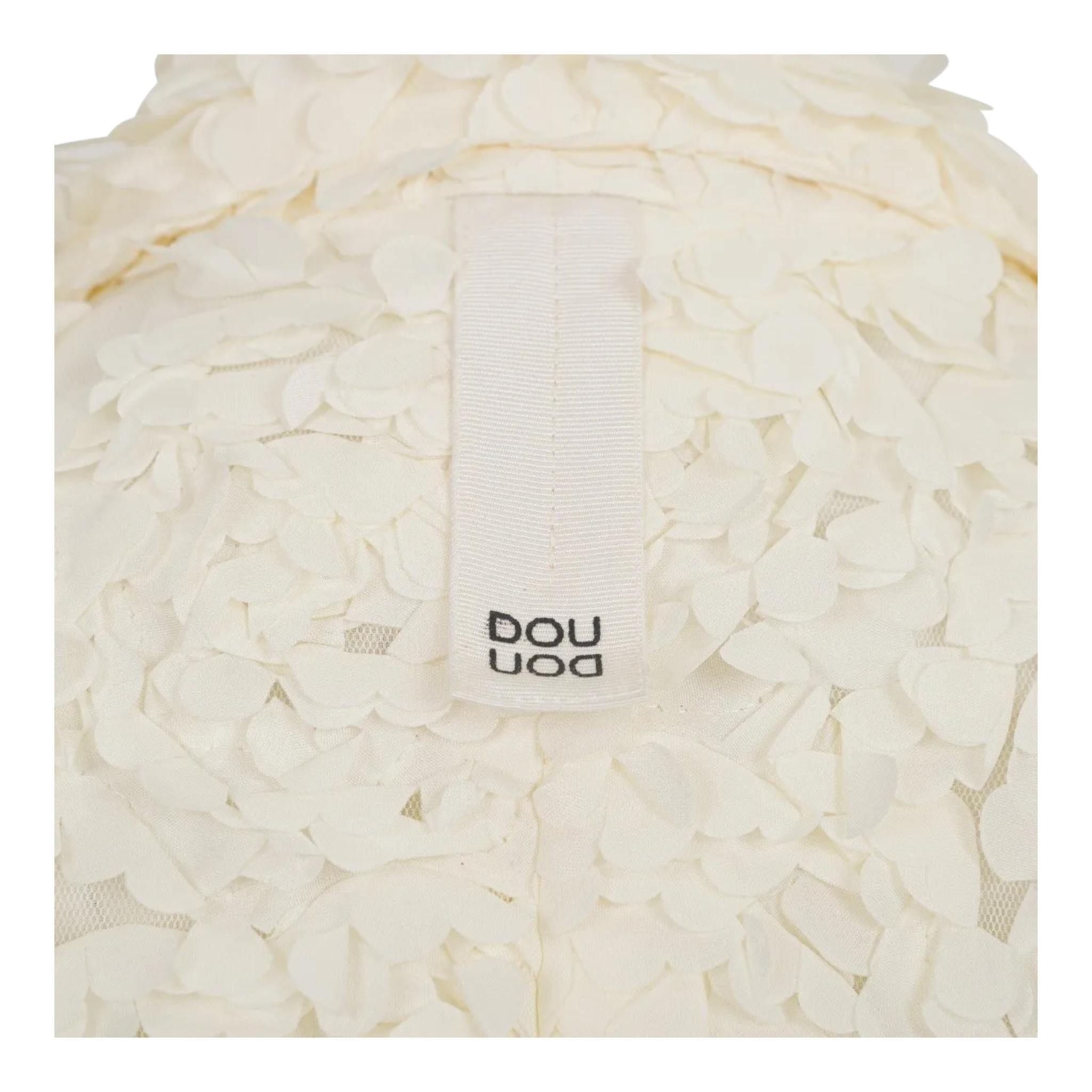 Dou Dou Giacca Tinta Unita con Applicazioni per Bambina DW2A34 BIANCO DOU DOU 