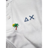 Sun68 Polo Mezza Manica Tinta Unita con Stampa per Neonato A35328XN BIANCO SUN68 