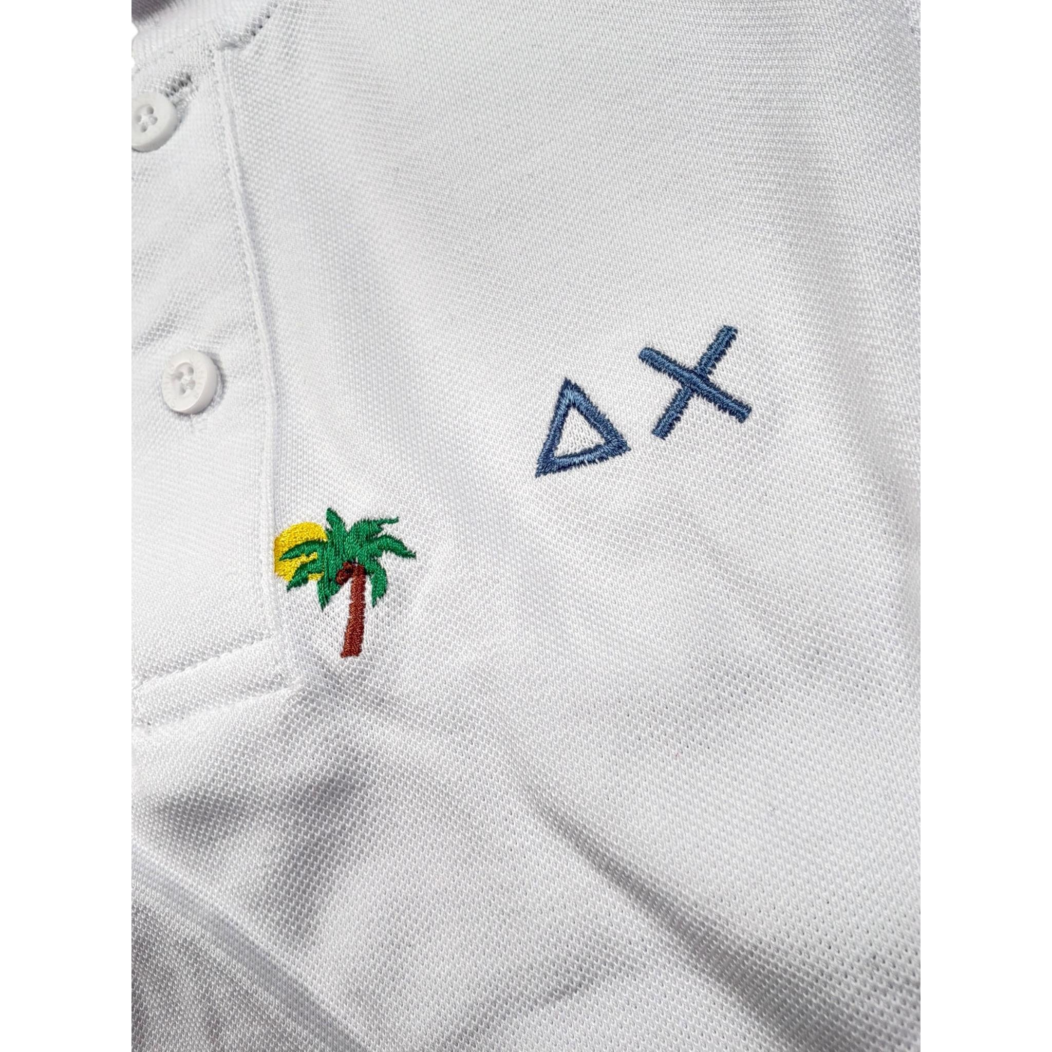 Sun68 Polo Mezza Manica Tinta Unita con Stampa per Neonato A35328XN BIANCO SUN68 