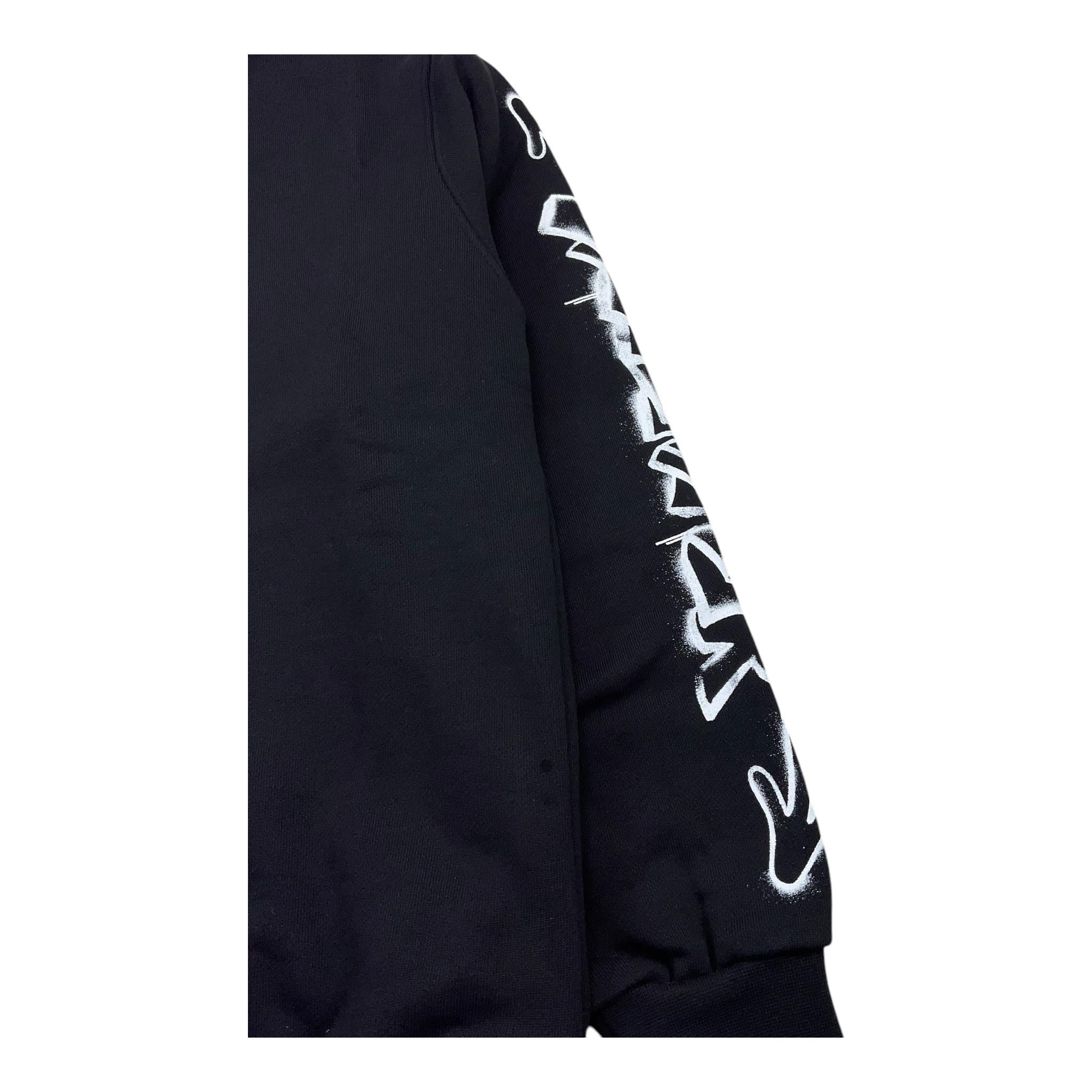 DISCLAIMER felpa chiusa girocollo tinta unita con stampa logo Nero per Bambino 24IDK58202 NERO DISCLAIMER 