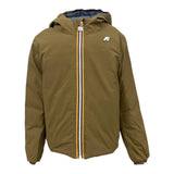 K-WAY giubbino reversibile con zip e cappuccio bicolore Verde/blu per Bambino K5128VWX VERDE/BLU K-WAY 